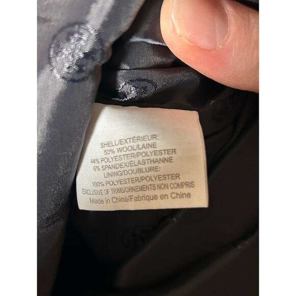 Tory Burch Kari Wool Blend Sleeveless Navy Sheath Dress - Picture 11 of 13